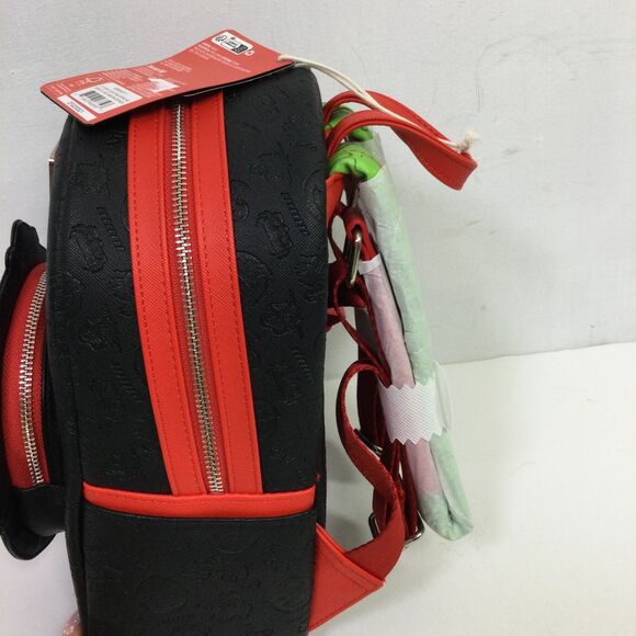 Loungefly Ghostbusters Logo Glow Mini Backpack Leather Red Black One Size NWT main image 4